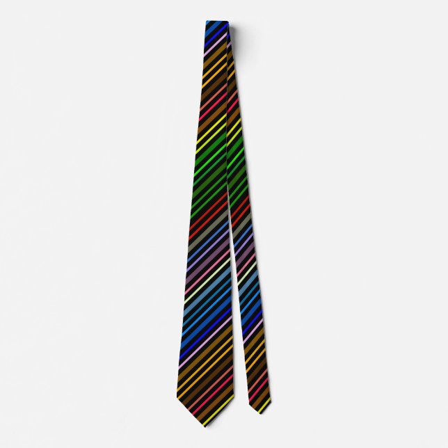 Multi Colour Stripes Tie (Front)