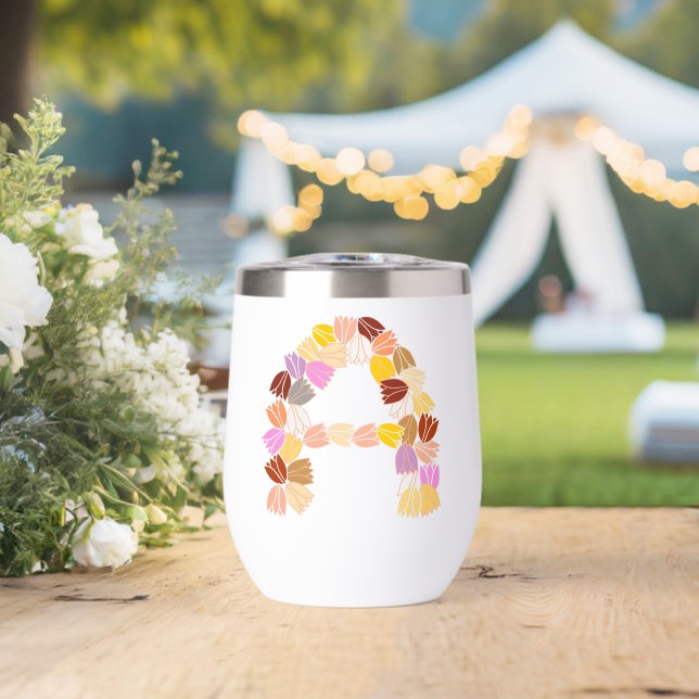 Multi-colour Tulip Lettered “A” (Wedding (Rotated))