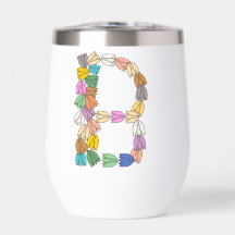 Multi-colour Tulip Lettered “B”