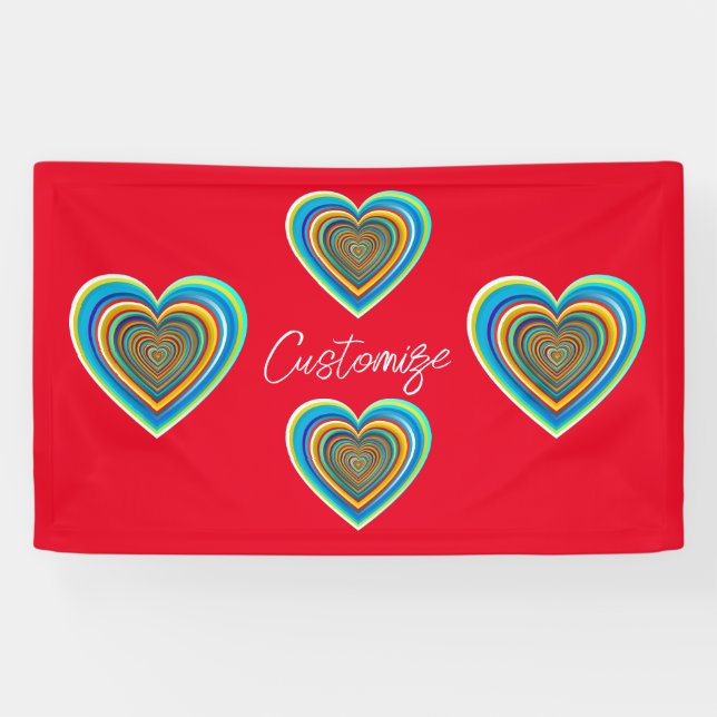 Multi-colour Valentine Heart Thunder_Cove Banner (Horizontal)