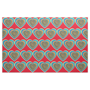Multi-colour Valentine Heart Thunder_Cove Fabric