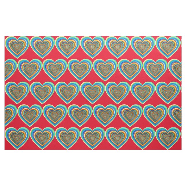 Multi-colour Valentine Heart Thunder_Cove  Fabric (Fat Quarter)