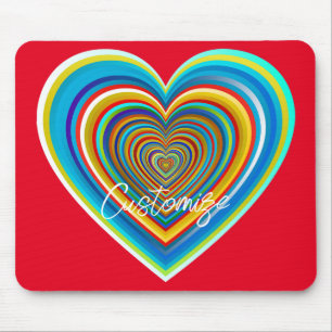 Multi-colour Valentine Heart Thunder_Cove Mouse Pad
