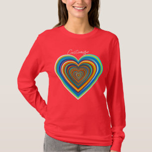 Multi-colour Valentine Heart Thunder_Cove T-Shirt