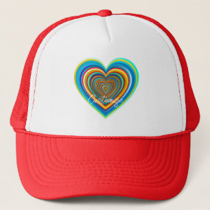 Multi-colour Valentine Heart Thunder_Cove  Trucker Hat