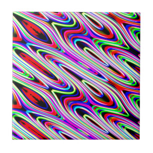 Multi Colour Wave Abstract Pattern Tile