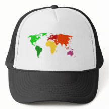 Multi-Colour World Map Outline Apparel