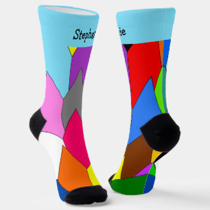 Multi Coloured Art Deco Design Socks