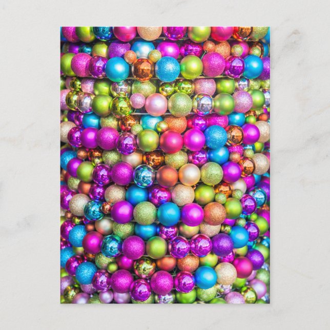 Multi-Coloured Ball Ornaments Postcard (Front)
