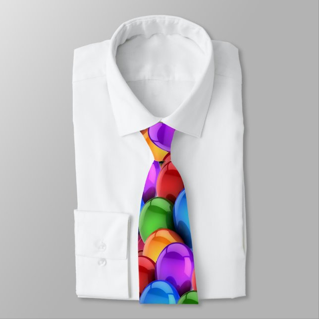 Multi-Coloured Balloons Tie (Tied)