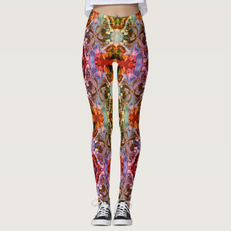 Multi-coloured Boho Paisley Design  Leggings