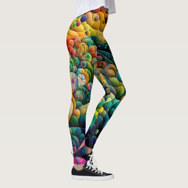Multi-Coloured Bubble Leggings (Right)