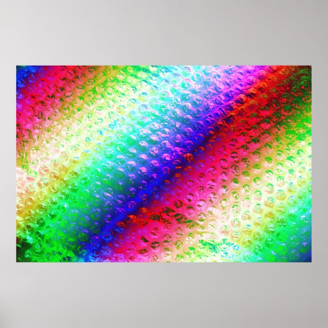 Multi coloured bubble wrap poster (Front)