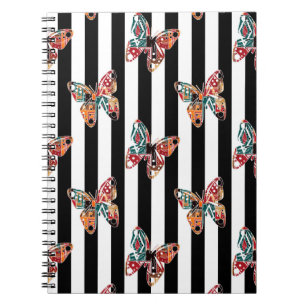 Multi-coloured butterfly notebook