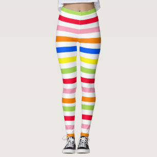 Multi Coloured Candy Stripes Leggings