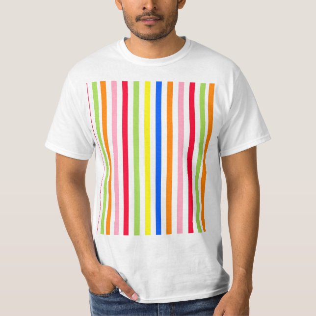 Multi Coloured Candy Stripes T-Shirt (Front)