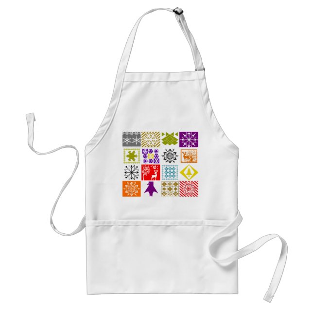 Multi-coloured Christmas Standard Apron (Front)
