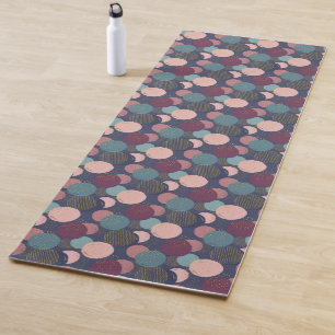 Multi-Coloured Circles Yoga Mat – Vibrant, Non-Sli