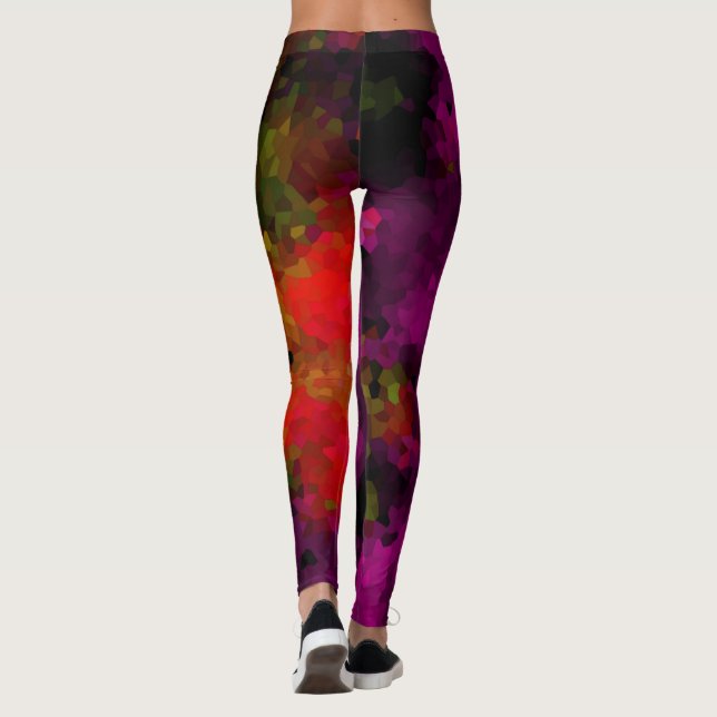 Multi-coloured crystals, crystals, multi-coloured leggings (Back)