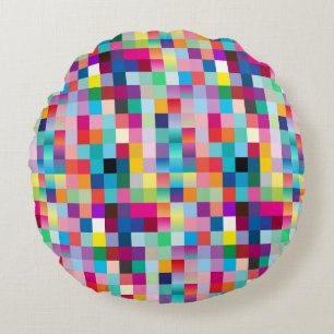 Multi Coloured Design Round Cushion