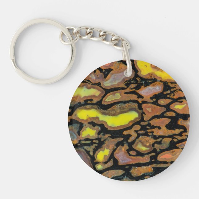 Multi Coloured Dinosaur Bone Key Ring (Front)