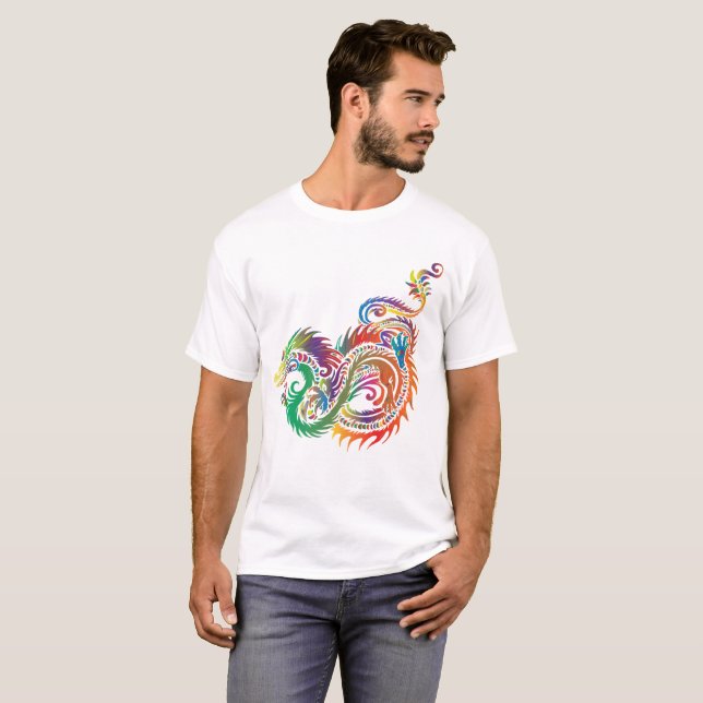 Multi Coloured Dragon Men's Shirt (Front Full)