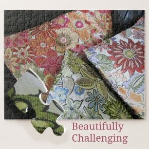 Multi Coloured Embroidered Pillows Photographic Jigsaw Puzzle