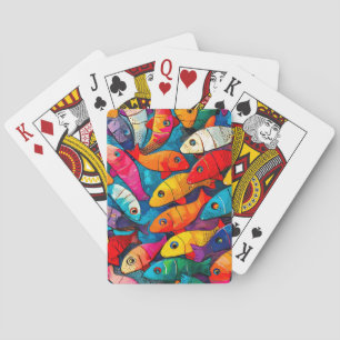 Multi-coloured Fish Pattern Playing Cards
