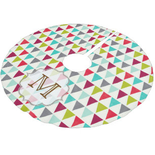 Multi Coloured Flag Monogram Initial Tree Skirt
