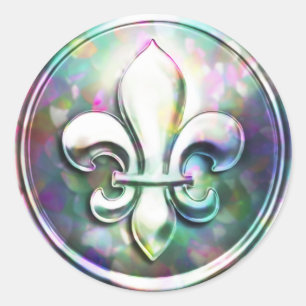 Multi-Coloured Fleur de Lis Envelope Seal