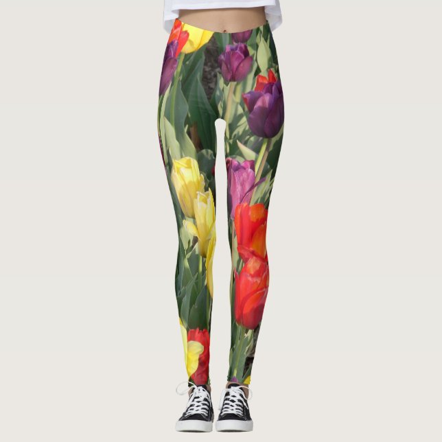 Multi-Coloured Floral Leggings (Front)