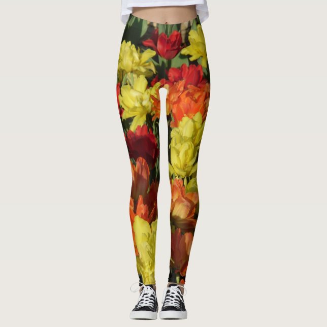 Multi-Coloured Floral Leggings (Front)