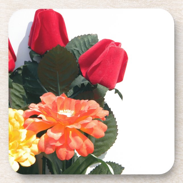 Multi-Coloured Flowers Coaster (Front)