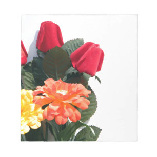 Multi-Coloured Flowers Notepad