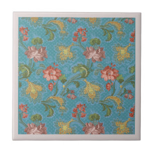 Multi-Coloured Flowers Pattern Ceramic Tile