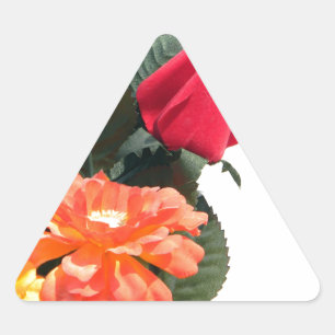 Multi-Coloured Flowers Triangle Sticker