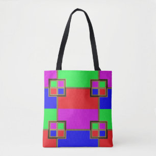 Multi Coloured Frames Design for Tote Bag