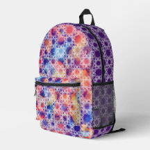 Multi-Coloured Geometric Backpack by Joya Eve