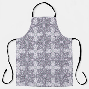 Multi-coloured geometric pattern retro apron
