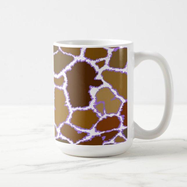 Multi-Coloured Giraffe Fur Pattern Coffee Mug (Right)