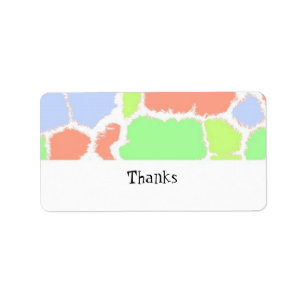 Multi-Coloured Giraffe Fur Pattern Label