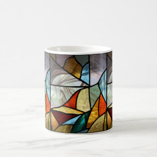 Multi-Coloured Glass Abstract Coffee Mug