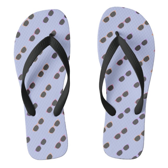 Multi-coloured glasses thongs (Footbed)