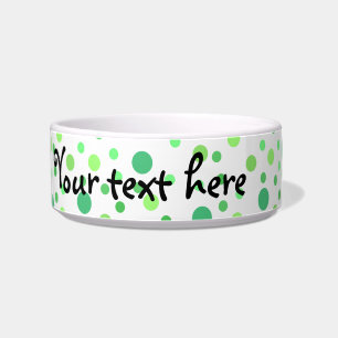 Multi coloured green polka dots bowl