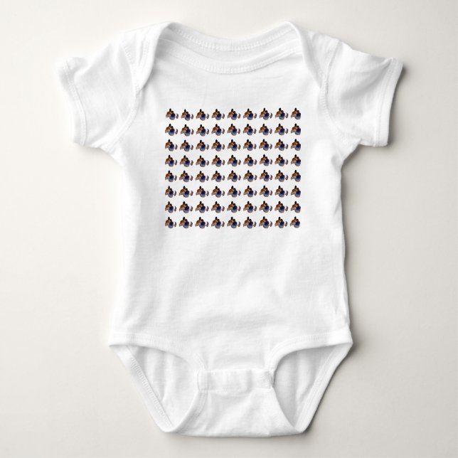 Multi Coloured Guinea Pigs,   Baby Bodysuit (Front)