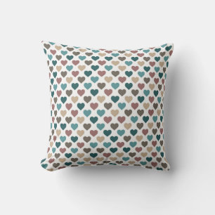 Multi Coloured Heart/ Polka Dot Reversible Pillow