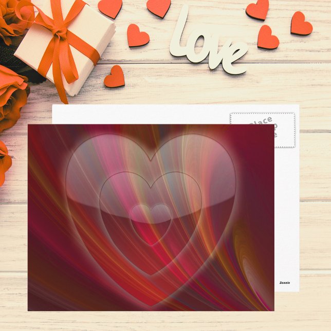 Multi-Coloured Heart Postcard (Multi-Colored Heart Postcard)