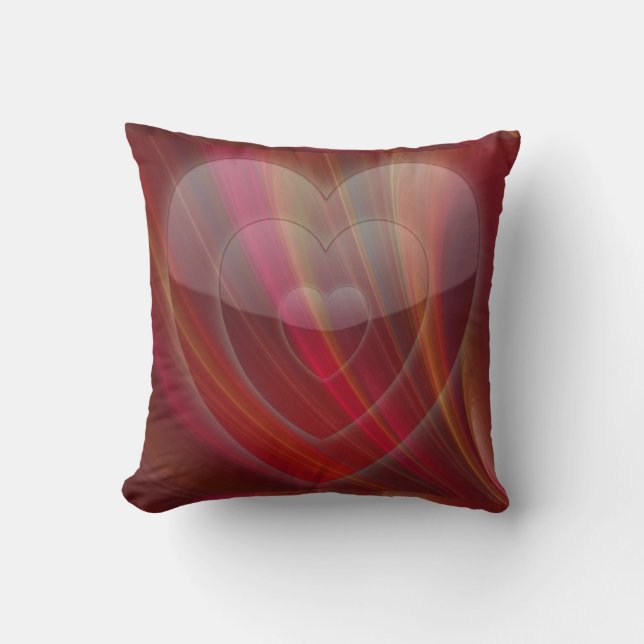 Multi-Coloured Heart Valentine Pillow (Front)