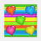 Multi-coloured Hearts and Stripes