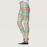 Multi-coloured Ikat Chevron Flame Stitch Leggings<br><div class="desc">Flame Stitch Pattern/Leggings</div>